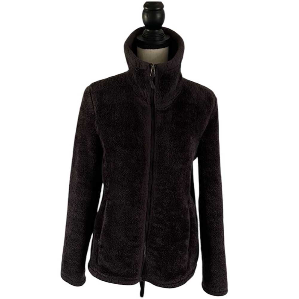 32 Degrees Heat Dark Purple Sherpa Zip Up Jacket Size Small